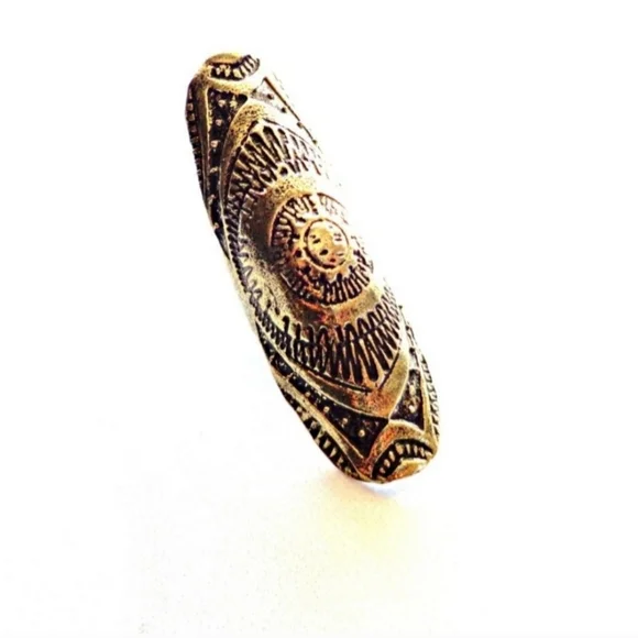 Bohemian Ring, Ethnic Ring, Large Ring, Boho Gypsy Ring, Hippie Bohemian Statem - Picture 3 of 6